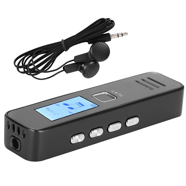 Professionel USB-optagelsespen Mini-stemmeoptager MP3-afspiller med display