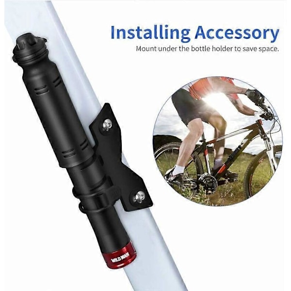 Autotarvikkeet Mini Polkupyöränpumppu Ilmapumppu Polkupyöränpumppu Presta- ja Schrader-venttiileille, Mini Polkupyöränpumput MTB:lle, Maantiepyörille, Maantiepyörän Renkaat Musta