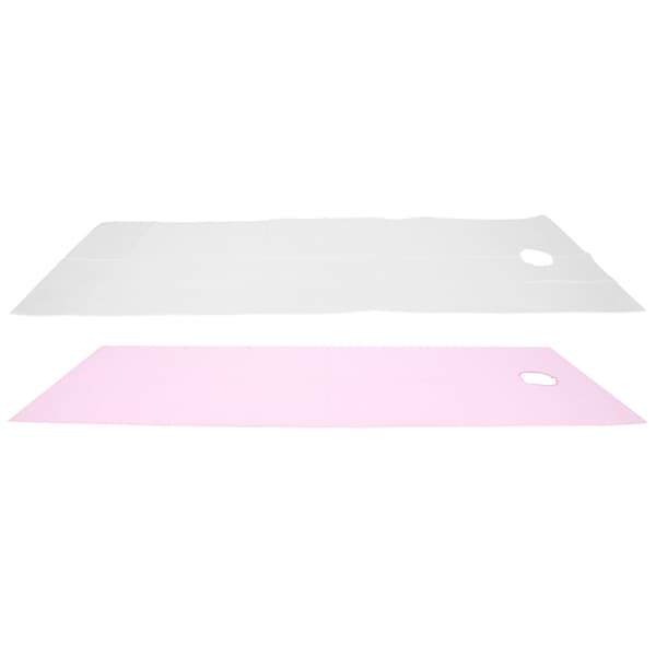 2 stk engangs laken pustende vanntett polyester massasjebenk trekk for skjønnhetssalong (hvit rosa)