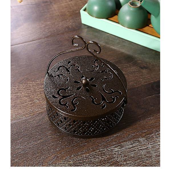Retro Bærbar Myggespiralholder, Ideel til Hjemmet og Camping (Bronze)