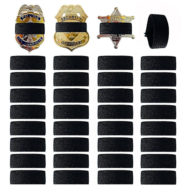 32 stk. Sørgebånd Stripe Minne Kondolanse Polyester Offiser Badge Skjold Æresvakt Stropp Begravelsesutstyr Zekai