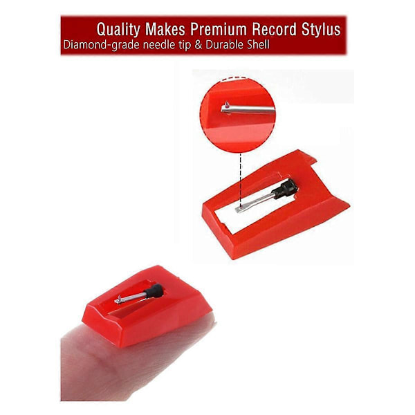 Ny fonograf ruby stylus pladespiller stylus