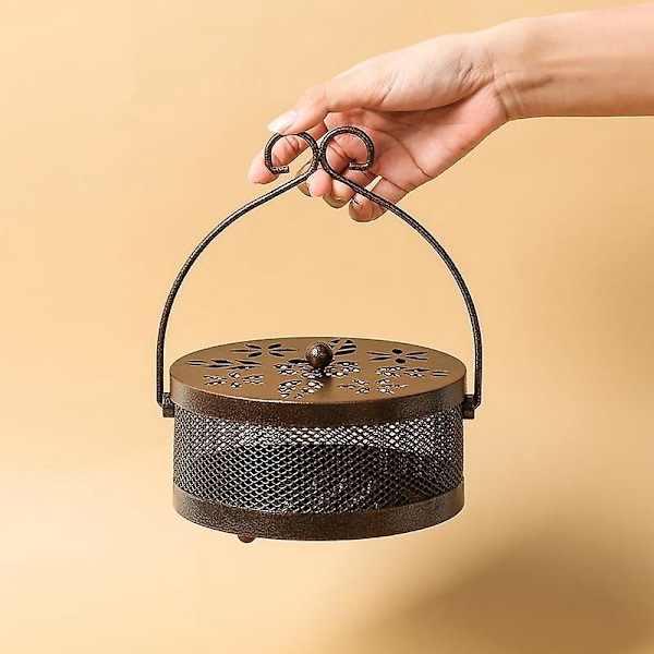 Bærbar Retro Myggspiralholder for Hjem og Camping