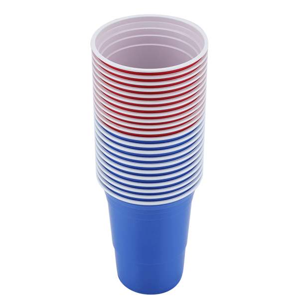 Beer Pong Sæt Beer Pong Drikkespil Sæt Beer Pong Cups22 kopper 4 PingPong Bolde Rød Blå