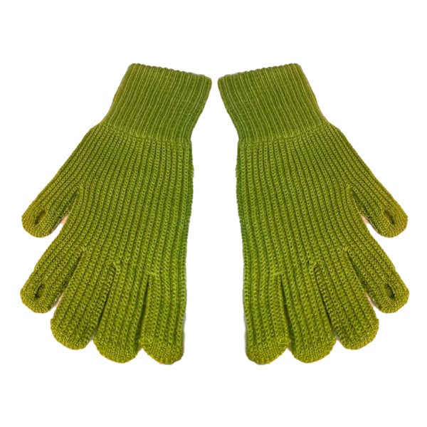 Talven Käsineet 2 Sormea Avoin Design Akryyli Fleece Yksivärinen Pitkä Talvi Neulokäsineet Ulko- Ja Sisäkäyttöön Vihreä
