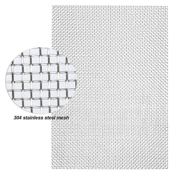 3 KPL Metalliverkkokangas, 304 ruostumattomasta teräksestä valmistettu verkkolevy suodatinnäyttö 150 x 200 mm