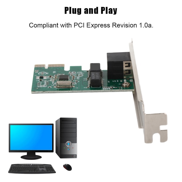 PCI-E Gigabit EtherneT -verkkokorttisovitin 10/100/1000 Mbps Realtek 8111E:lle