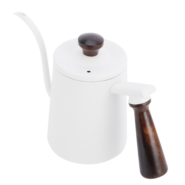 700 ml handgjord kaffebryggare i rostfritt stål 304 med lång pip för kaffebryggning