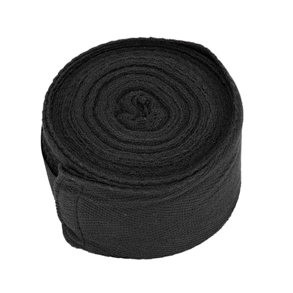 1 par elastiske håndbindsbandager boksebindsbeskytter til boksning Muay Thai (sort, 4 m)