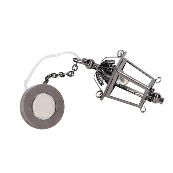 1:12 Dockhus Kronljusstake Dockhus Svart Hängande Viktoriansk Lykta Lampa med Limmagnet