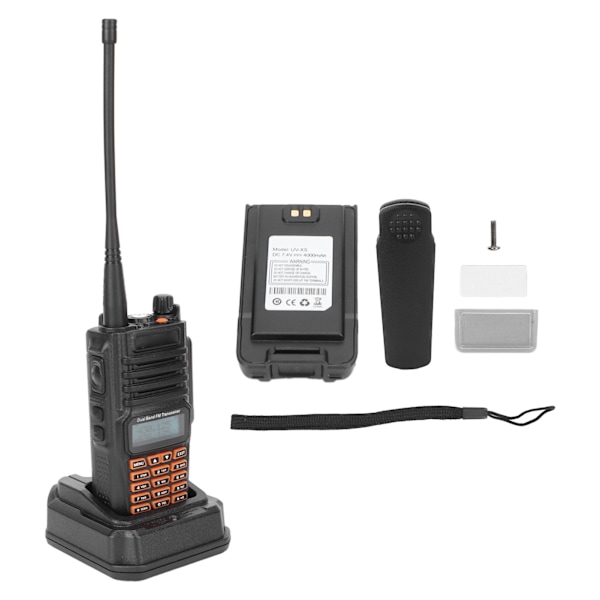Dual Band Walkie Talkie 10W UHF VHF Lång Räckvidd IP67 Vattentät 2 Vägs Radio för BaoFeng UVXS 100240V EU-kontakt