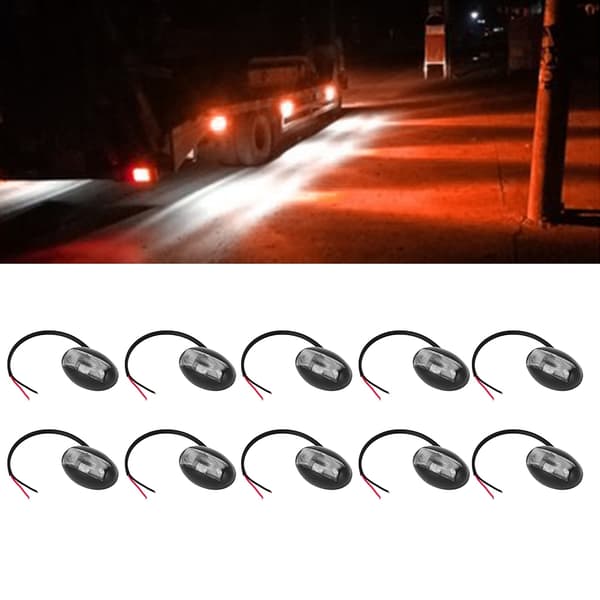 10 stk LED-lampeindikatorer Sidelys Energisparing Tilhenger Lastebil
