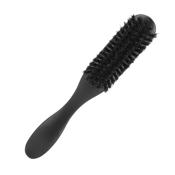 Bärbar skäggborste Trähandtag Skäggvård Stylingverktyg för rengöringsborste (svart)