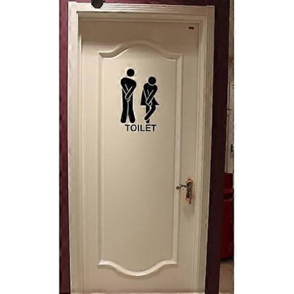 WC-tarra - Irrotettava DIY-sisustus - Seinätarrat Kodin sisustus Olohuone Sulka Seinätarra Irrotettava Söpö Mies Nainen Pesuhuone WC-vessa Tarra Perhe