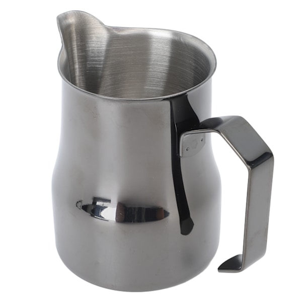 Melkeskummer 450ML 304 Rustfritt Stål Skumkopp Dryppfri Kaffe Dampende Melkeskummer Titan Svart