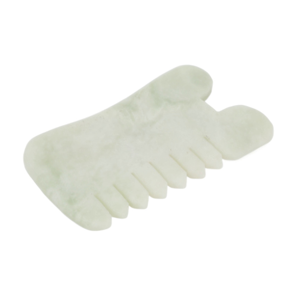 Jadestone Meridianer Skraping Massasje Kam Ergonomisk sårhet Lindring Hode Avslapning Gua Sha Massasjeverktøy