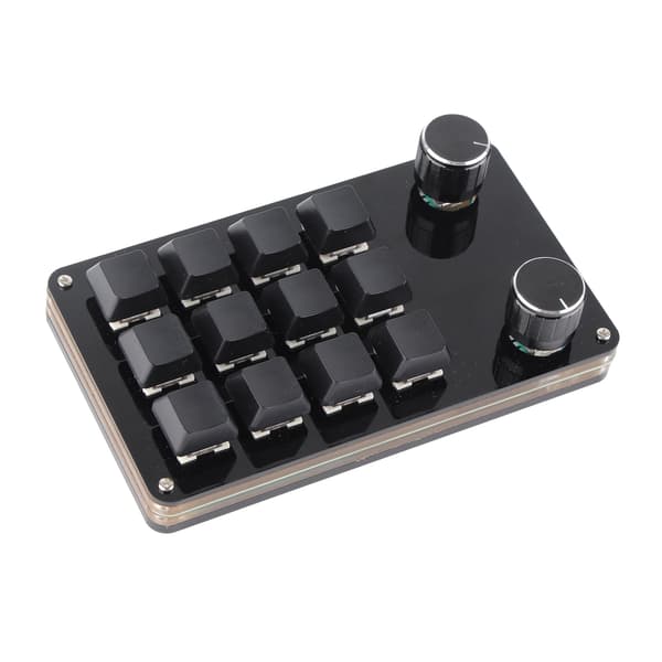 Rød Switch Makro Tastatur Plug and Play Ergonomisk Tilpassede Knapper USB Mini Keypad til Desktop PC 12 Taster 2 Knapper