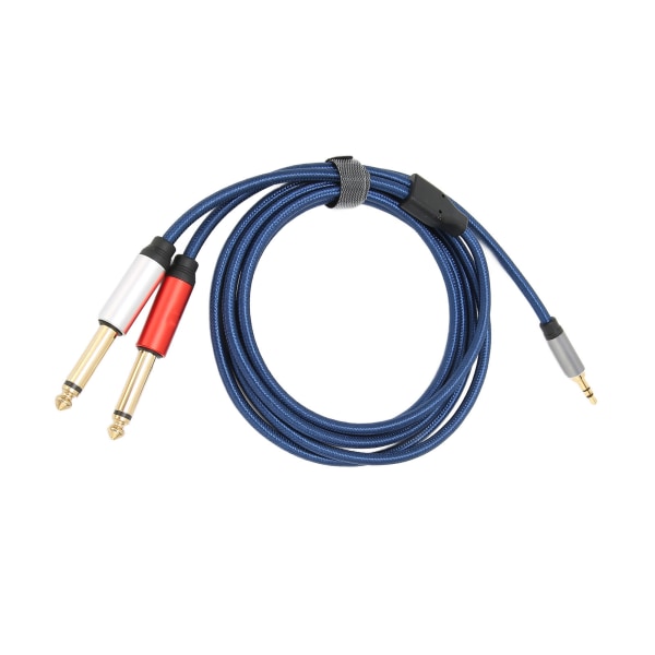 3,5 mm - 2 x 6,35 mm stereojakajakaapeli kullattu mono-urosäänikaapeli matkailuautoille