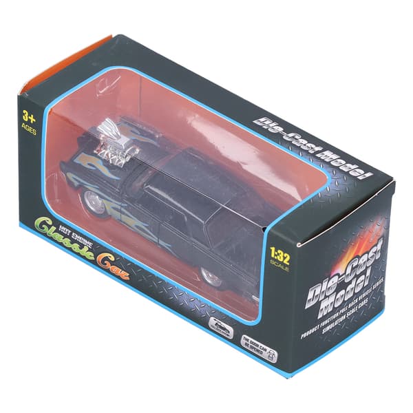 1:32 Batteridriven Barn Småbarn Legeringsbil Leksak Simulering Pull-Back Bil Leksak Svart