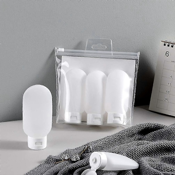 100ml Silikon Reseflaskor Rese Toalettartiklar Flaskor Silikon Flytande Reseflaska Set Resestorlek Behållare, 3st