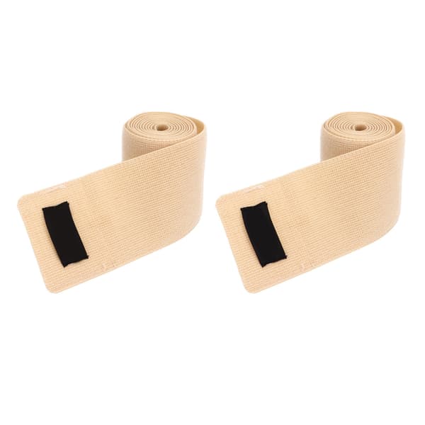 2-stribet elastisk bandageindpakning postoperativt elastisk bandage trykbælte til hånd, ben, sportsskader, forstuvninger, fedtsugning, hudfarve