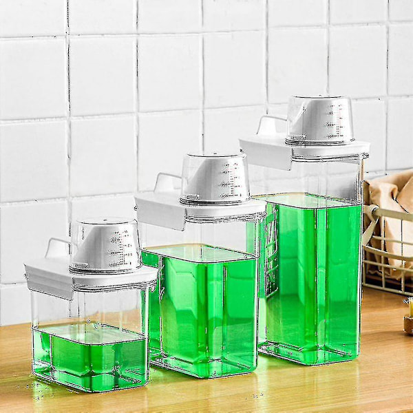 Lufttät Behållare för Tvättmedelspulver Förvaringslåda Klar Tvätt-B1 2300ML
