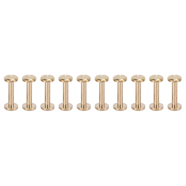 Rustfrie nagler, praktiske og enkle å installere, kleskruer for DIY-belter og veskedekorasjon, 10x4x20mm