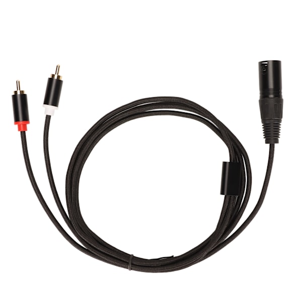 XLR han til 2 RCA kabel HiFi klart signal tabsfri XLR Y splitterledning til mixer Aktiv højttalermikrofon 1m / 3.3ft