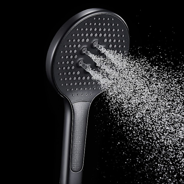 Universal 3-läges runt duschhuvud med handhållen Abs plast handdusch