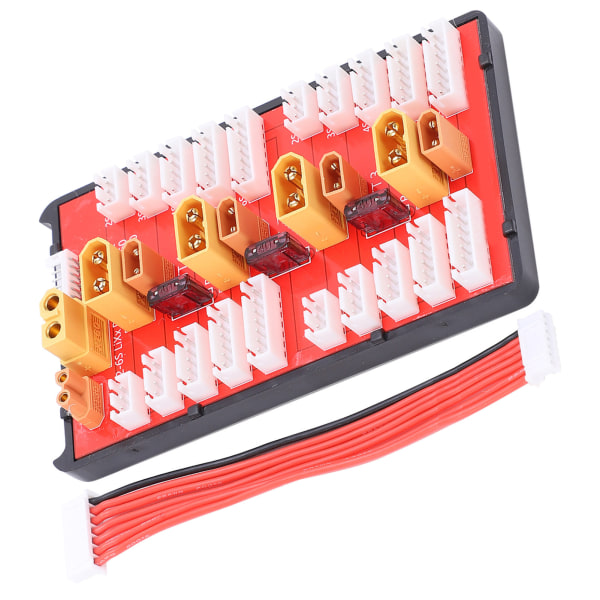 XT60+XT30 2 i 1 parallelt ladebrett støtter 4 pakker 2S6S Lipo-batteri for RC-modeller Reservedel