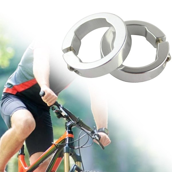 2 stk Sølv aluminiumslegering sykkelstyre gripringer - Fasjonable erstatningslåseringer for sykkeltilbehør