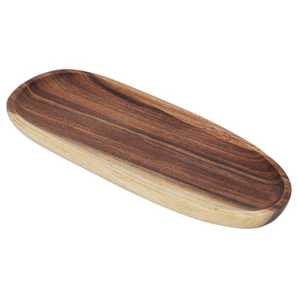 Uregelmessig oppbevaringsbrett i tre, snacks og fruktorganisator, bordtilbehør, hurtigmattallerken, dekorasjon 30x12cm