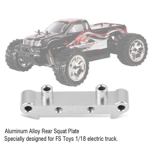 Bakre knäböjsplatta i aluminiumlegering för RC-bil FS 1/18 elektrisk lastbil RC-bildel (bak, silver)