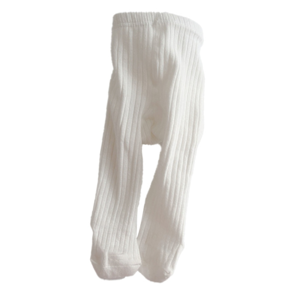 Baby Strumpbyxor Strumpor Varmt Mjuk Bomull Ribbstickad Söt Mönster Småbarn Flickor Leggings Beige M 15 till 24 Månader Gammal