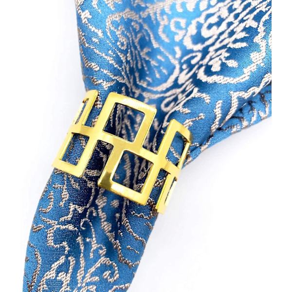Stor gull veggmontert serviettholder - elegant metallserviettholder for borddekorasjon