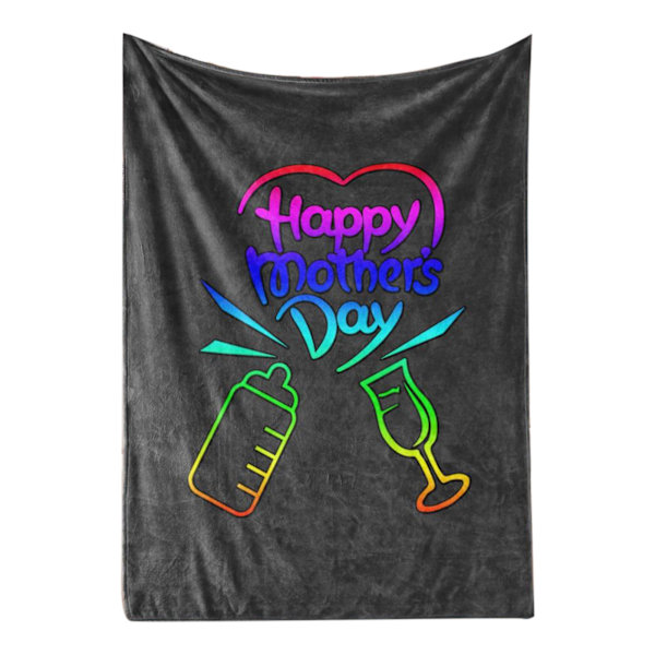Hjemmekast teppe hudvennlig polyester trykt dekorativt teppe for soving lur 100x120cm / 39.4x47.2in