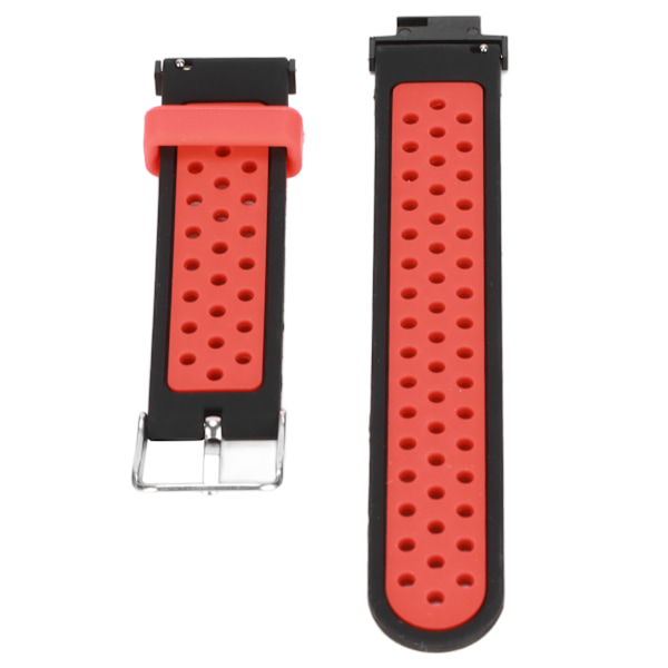 Silikonarmband Mjukt Andningsbart Dubbelfärgat Ersättningsarmband för Amazfit Verge LiteSvart Röd