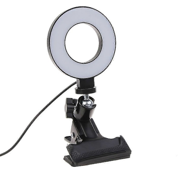 Laptop Ring Light til Computer Konferencebelysning med Klips 3 Dæmpbare Farver