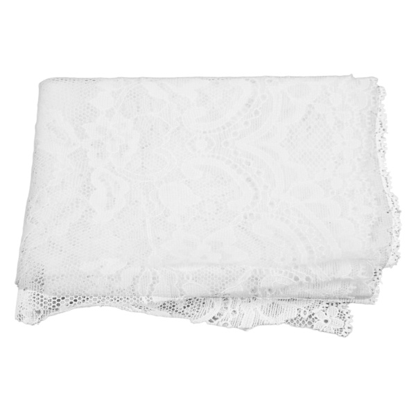 Spetsband 10 meter 23 cm bred mjuk elastisk dekorativ spets tyg för hantverksdekorationer blommönster vit