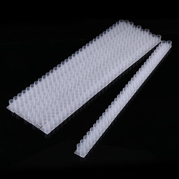 6 st Plast Queen Bee Double Cell Bar Strip Set Base för biodling med 63 Queen Cell Cups