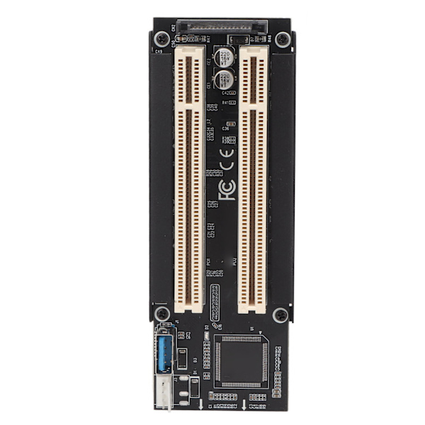 PCI E til Dual PCI-kort Plug and Play PCB Materiale Blå LED Dual PCI-utvidelseskort for WIN