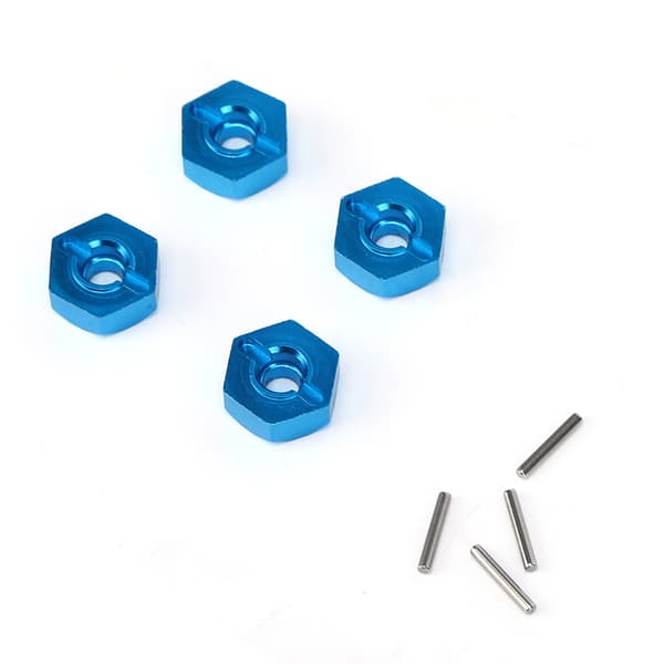 5MM Hjul Hex Mount Nav Møtrikker med Stifter Passer til WLtoys 1/14 144001 RC Bil Blå 1266B