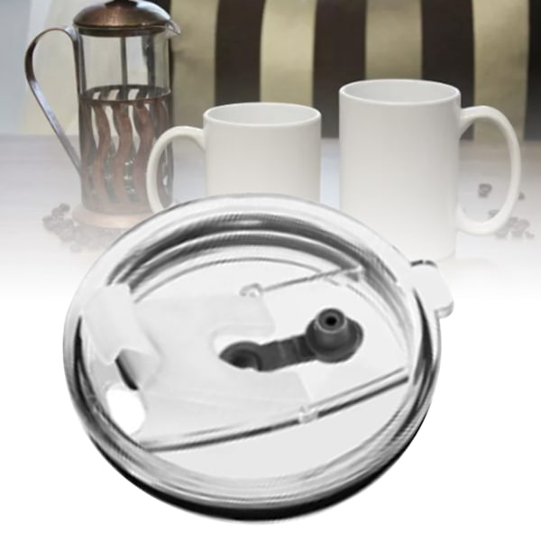 Muggtätning Transparent lock för stänkning läckagesäker säker praktisk isoleringskopp lock för kontor resor 30oz inre 92mm/3.6in yttre 100mm/3.9in