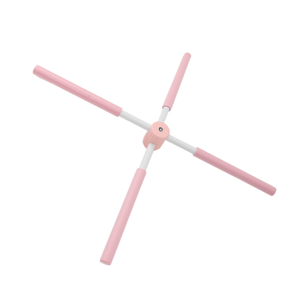 Yogapinnar Stretching Tool Puckelback Corrector Sticks Infällbar rygghållningskorrigeringsstav för vuxet barn Rosa