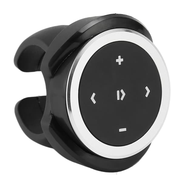 Bluetooth Media Button Smart Sølvknapp Bluetooth Fjernkontrollsett med Brakett for Mobiltelefoner Nettbrett