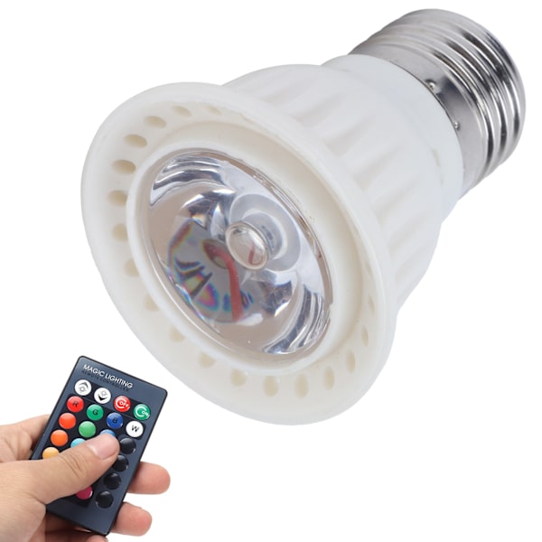 RGBW-glödlampa 16 färger Ändrar E27 omgivningsbelysning med fjärrkontroll 85‑265V