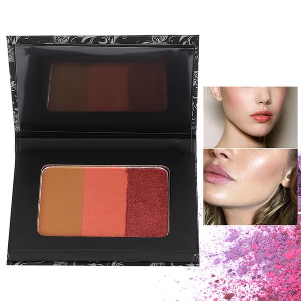 3 farver Blusher Ansigtsmakeup Blush Puder Mat Skygge Kontur Kosmetik