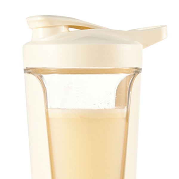 Selvomrørende krus 450 ml fuldautomatisk sikker stabil fødevarekvalitet plast automatisk blandekop til hjemmecafékontor Beige