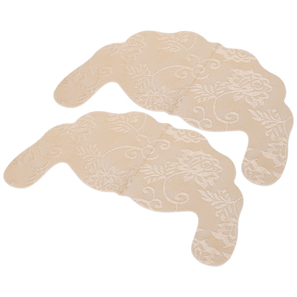 Nipple Cover Stickers Engangs Selvklæbende Blonder Usynlige U-formede Underbukser BH Pads (Khaki B)