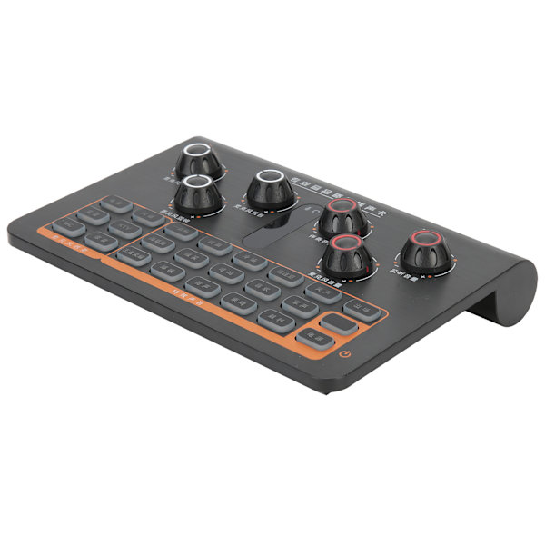 Q8 Bærbar Tuning Lydkort 16 Lydkontroller for Telefon Datamaskin PC Mikrofon Webcast Live